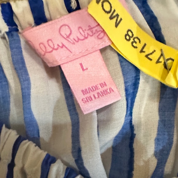 Lilly Pulitzer Blue and White Patterned Blouse - Picture 6 of 7